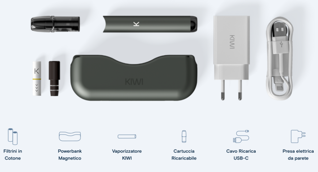 Kiwi Vapor – Kiwi Starter Kit Pod Mod con Power Bank – Vape Trust